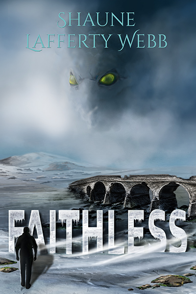 Cover - Faithless showing shadow of man on a desolate snowfield