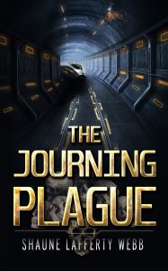 Front Cover showing a futuristic train and a pile of skulls